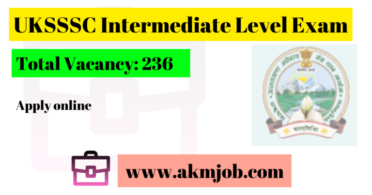 UKSSSC Intermediate Level Exam