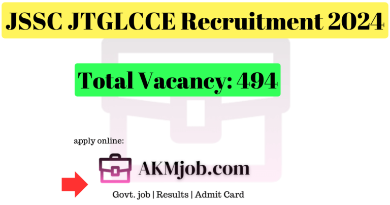 JSSC Jtglcce vacancy